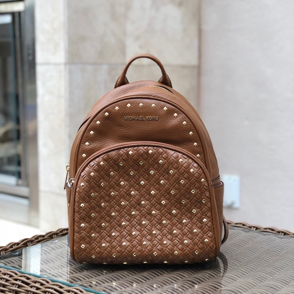 NWT Michael Kors MD Abbey woven Backpack - Picture 2 of 7